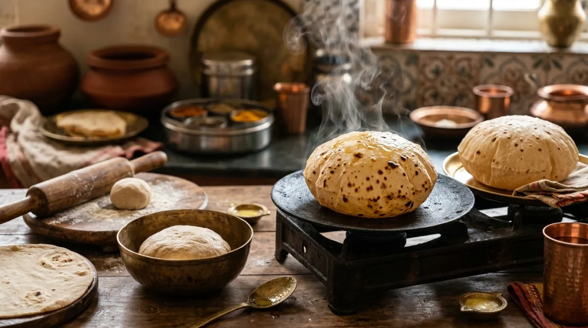 The Science of Pillowy Soft Rotis: Dough Hydration & Tawa Masterclass