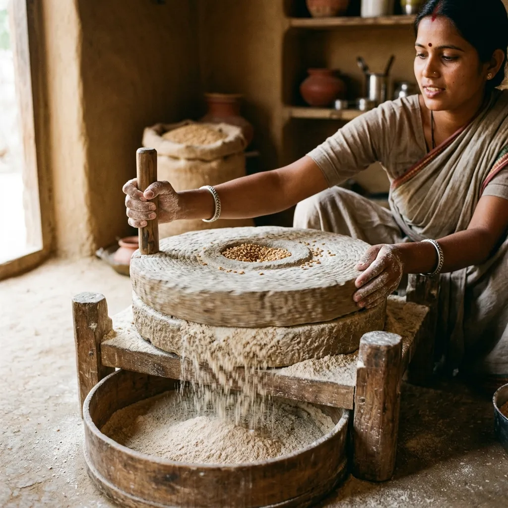 03 Chakki Grinding - Slow Traditional Stone Grinding